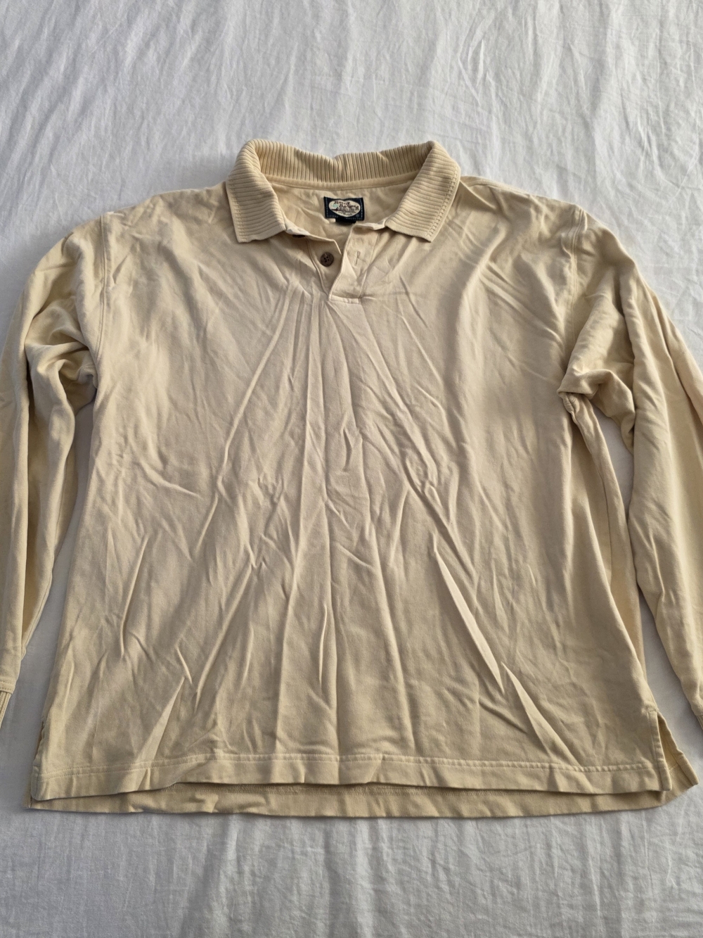 Tommy Bahama Long Sleeve Polo in Cream
